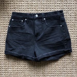 Madewell black denim high rise shorts worn once 26